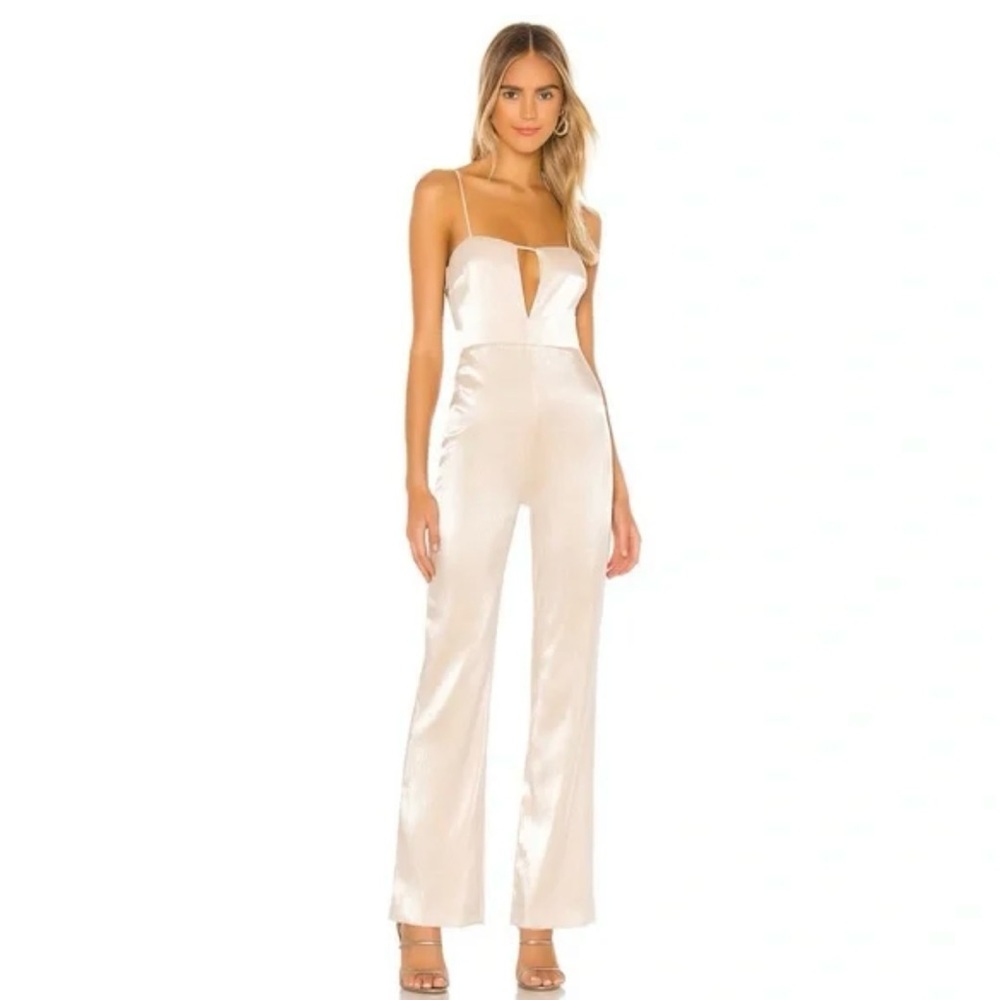 NBD Satin Jumpsuit Revolve XS